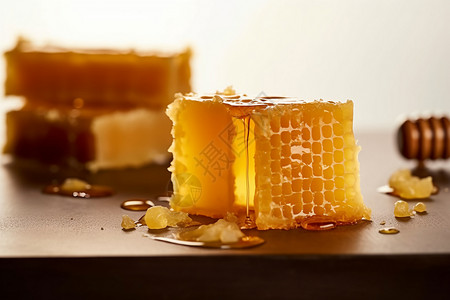 蜂蜡上的蜂蜜背景图片