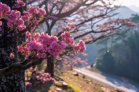 春天的桃花背景图片