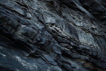 煤层黑色岩石表面背景