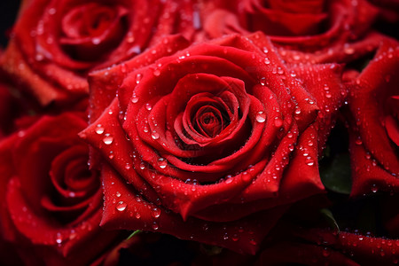 露珠玫瑰漂亮的玫瑰花背景