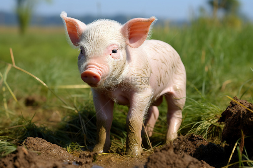 养殖场的小猪崽图片