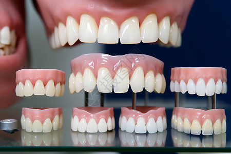 医学模板假牙制造的模板背景