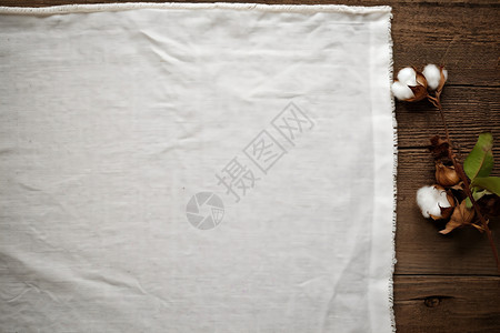 棉布面料的桌布背景图片