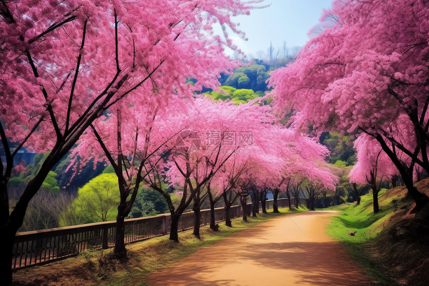春季公园里的樱花图片