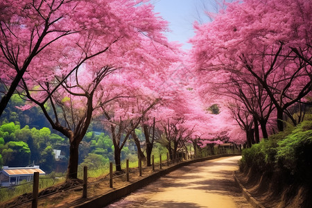 好看的樱花树图片