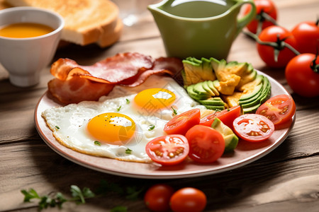 鸡蛋早餐图片