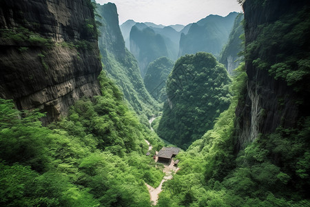 僻静的户外房屋背景