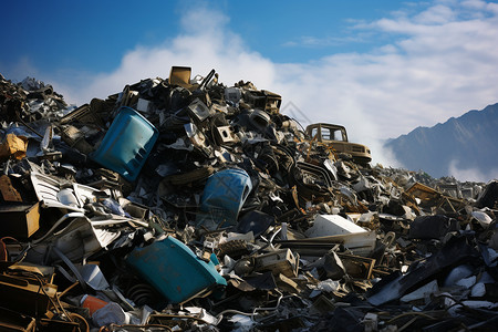 垃圾站废品染污物高清图片