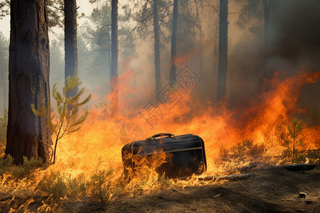 森林燃烧的大火图片