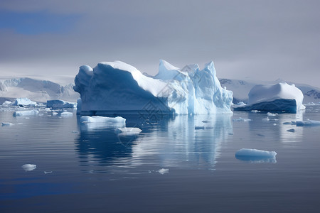 寒冷的冰川地质高清图片