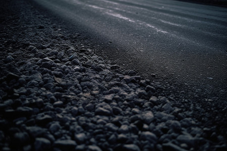 黑色公路有小石子的灰色公路背景