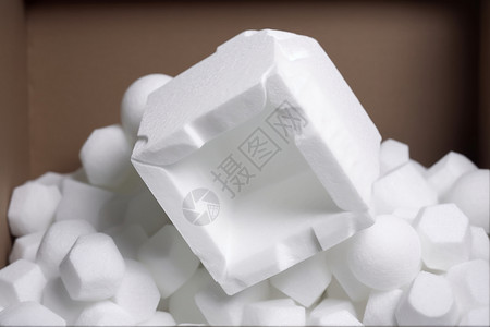 白色泡沫箱膨胀聚苯乙烯高清图片