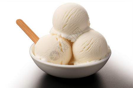 奶油冰淇淋口味甜球高清图片