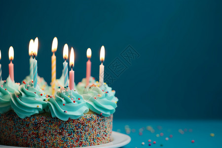生日蛋糕蜡烛背景图片