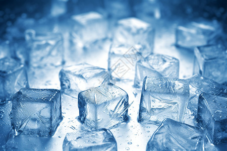 冰爽的透明冰块图片