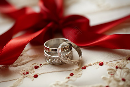 结婚的珠宝戒指背景图片