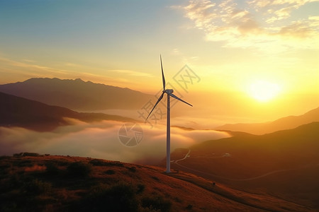 山上电力孤独的涡轮机设计图片