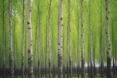 森林中的农业杨树背景图片