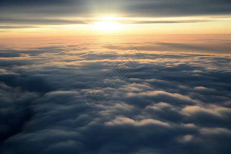 云海黄昏背景图片
