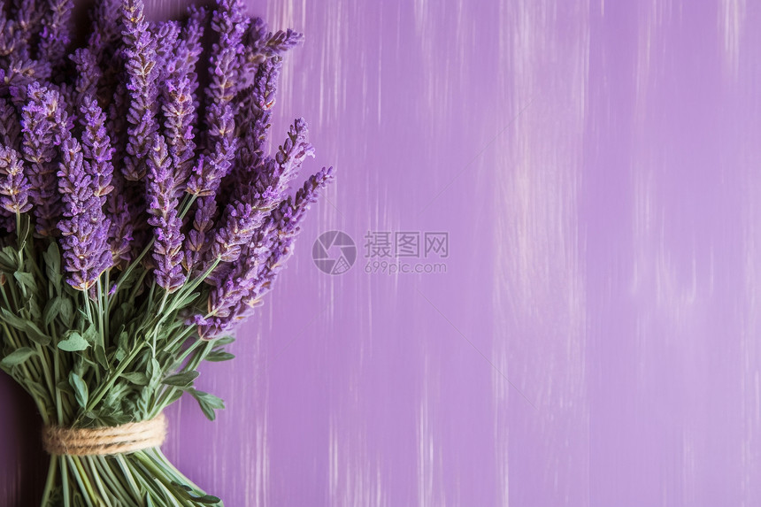 一束紫色的薰衣草图片