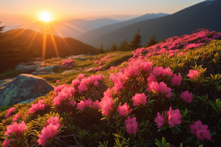 杜鹃花花丛图片