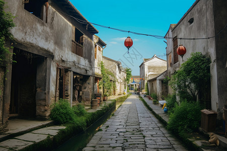 历史文化古镇胡同景观图片