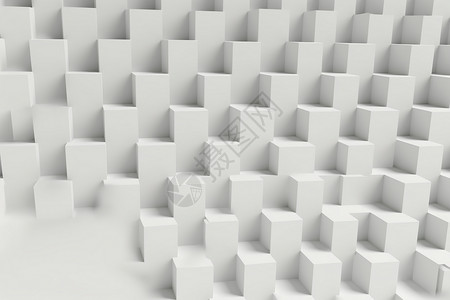一个个白色立方体图片