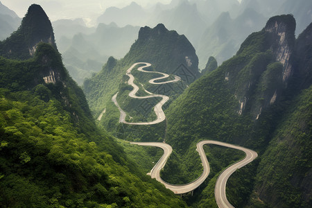 曲折的道路曲折的盘山路背景