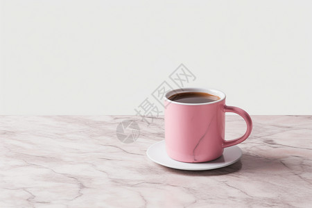 桌子上摆放的咖啡杯背景图片