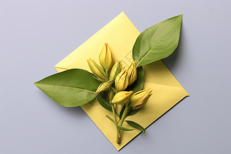 鲜花信封背景背景图片