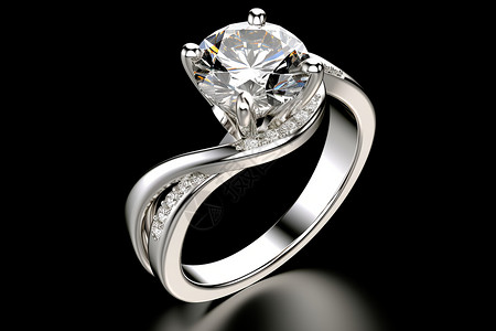 一枚钻石戒指一枚美丽的钻戒背景