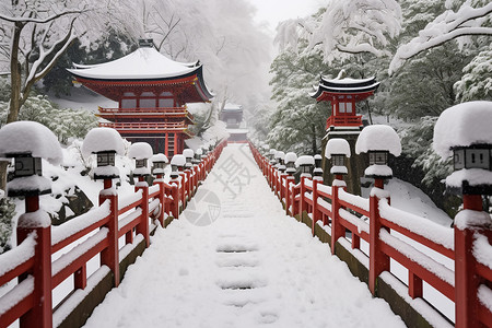 冬季的建筑京都冬天高清图片
