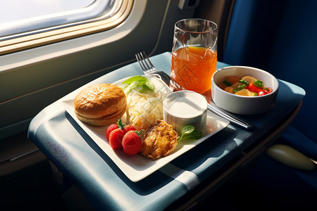 美味的飞机餐高清图片