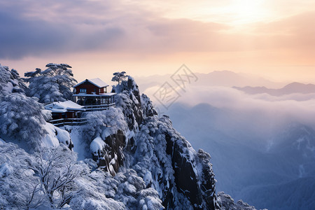 高耸的雪山背景图片