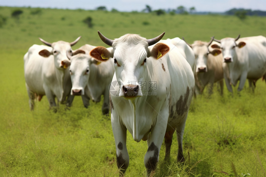 农场饲养的牛群图片
