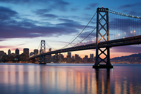 灯火通明的旧金山湾图片