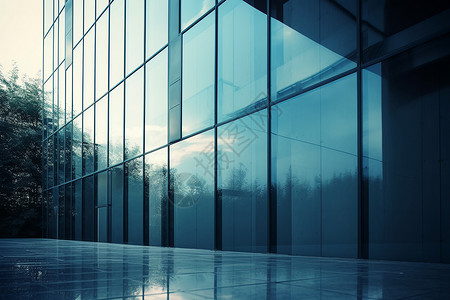 办公室现代建筑玻璃背景图片