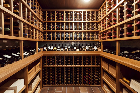 地窖橱柜的葡萄酒酒厂高清图片素材