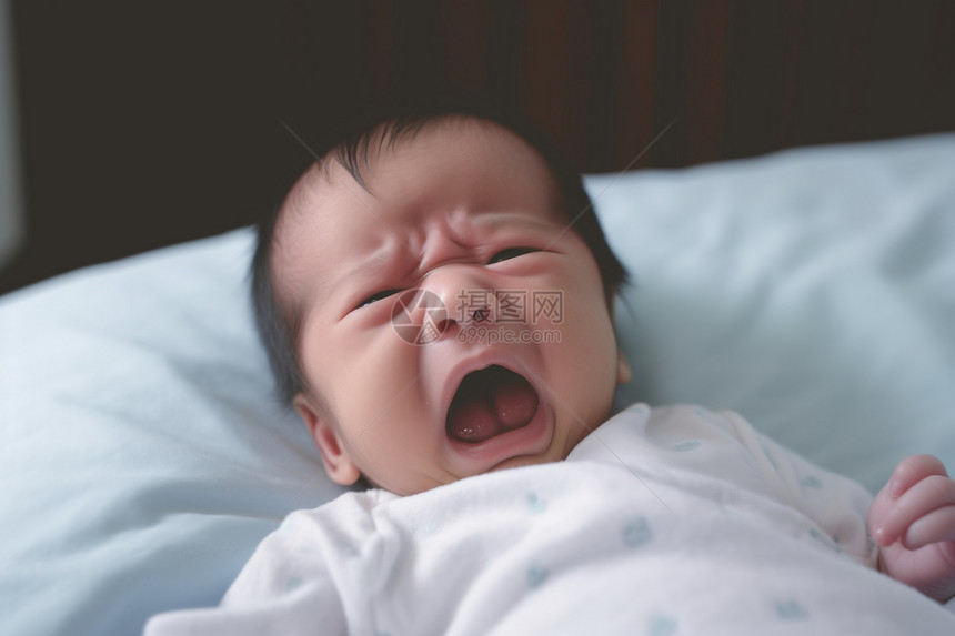 哭闹的婴儿图片