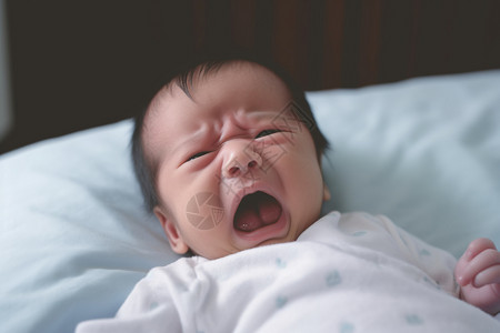 哭闹的婴儿图片