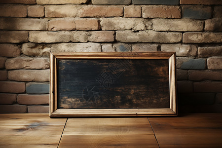 古老的木质画框背景图片
