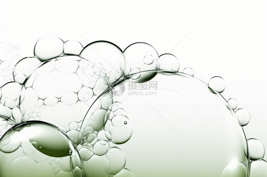 绿肥皂泡艺术背景图片