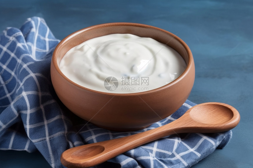 碗中的酸奶图片