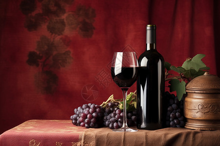 经典红酒葡萄酒文化背景