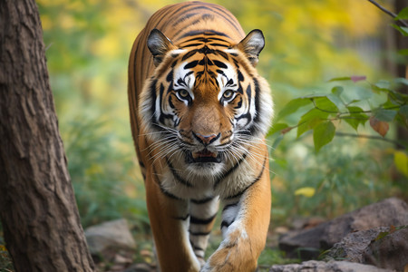 森林中凶猛的老虎图片