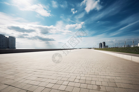 城市中广场的大理石背景图片