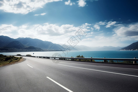 户外道路渲染户外宽敞的沥青路背景