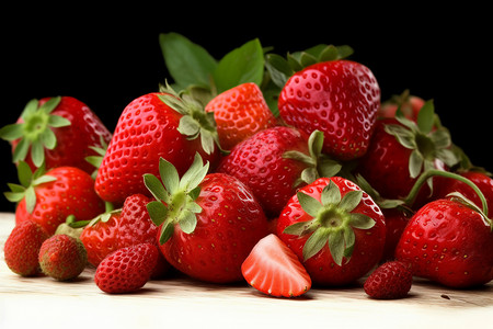 健康多汁的草莓背景图片
