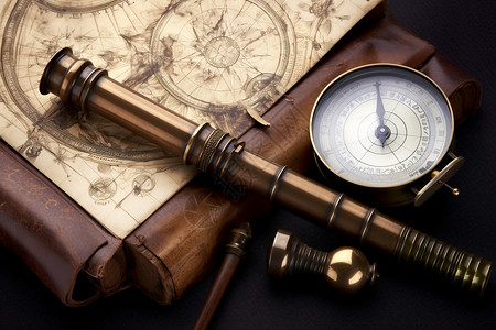 复古的指南针工具背景图片