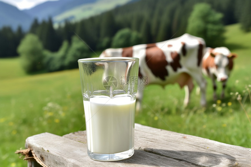 乳白色的牛奶饮料图片